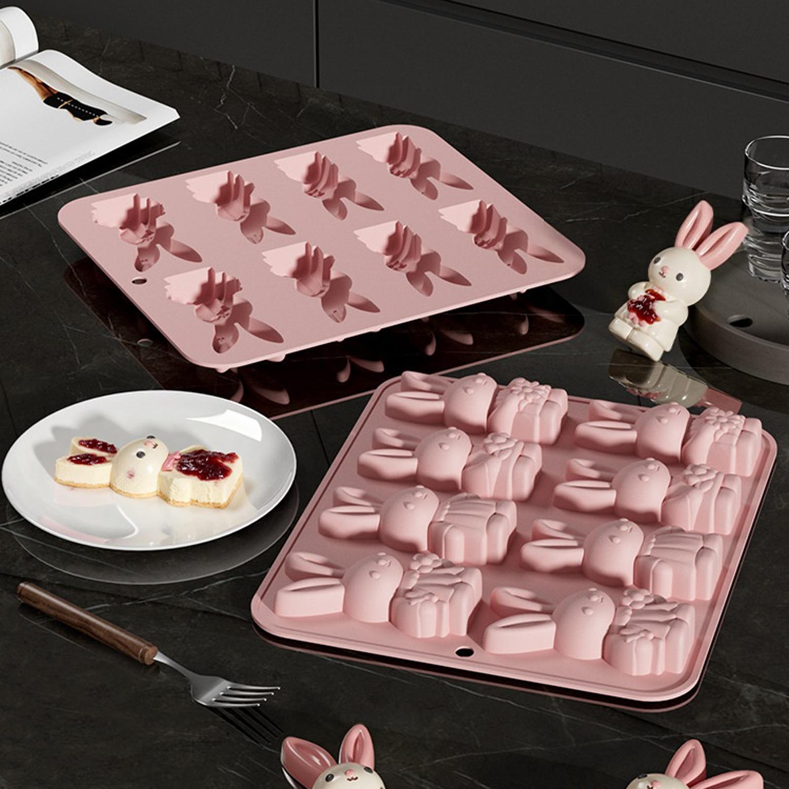 Bunny Cake Mold - イースターバニーシリコンモールド耐熱バニー型ケーキ、アイス、石鹸、キャンドル、クッキー、デザート、キャンディー、クラフト用イースターモールド