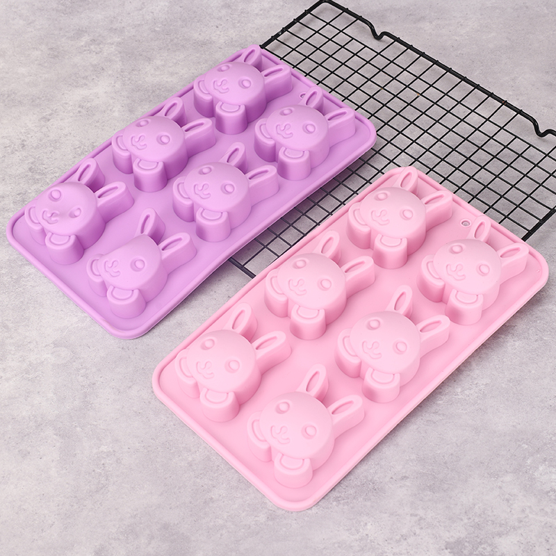 Bunny Cake Mold - Easter-シリコンケーキ型,ウサギ型,チョコレート,デザート,ペストリー,3Dケーキデコレーション,家庭用キッチンツール