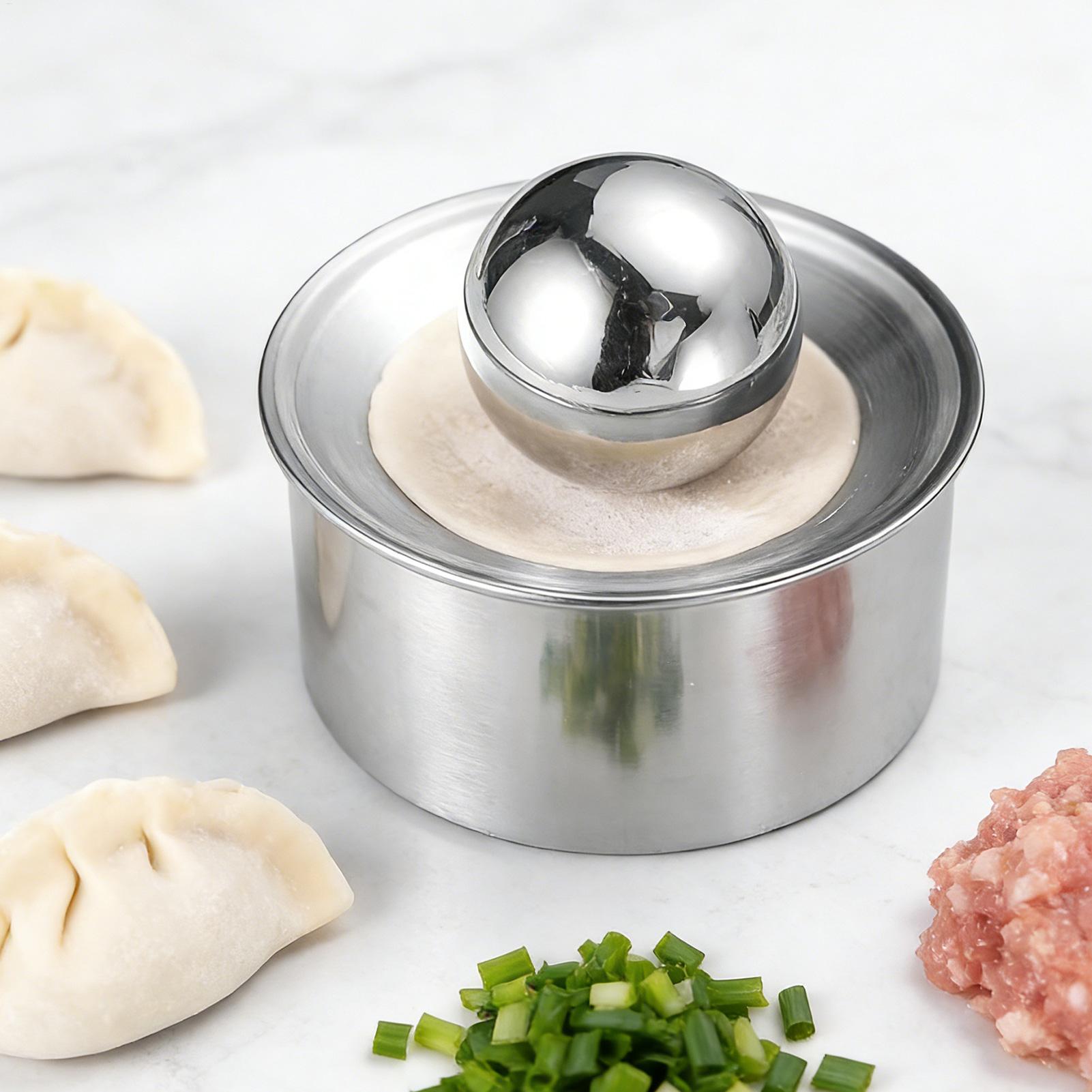 Dumpling Press Set - 手動餃子皮プレス機生地シートメーカーツール自家製餃子ラビオリエンパナーダパイパスタキッチンベーキング用