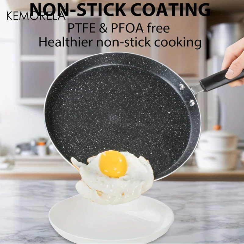 Egg Waffle Pan - ノンスティックフライパン 18/22/26CM 朝食パンケーキ卵ステーキフライパン ピザパン ハンドル付き調理器具セット