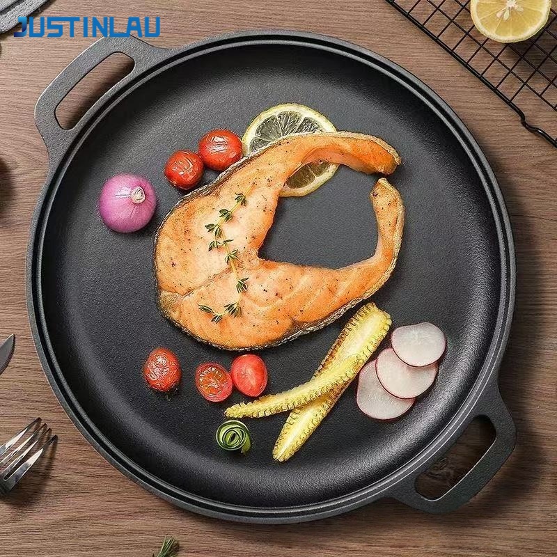 Cast Iron Corn - JUSTINLAU ダブルイヤーフライパン 鋳鉄製卵ステーキスキレット 厚みのあるノンスティックパンケーキ グリル肉用パン ホームバーベキューツール