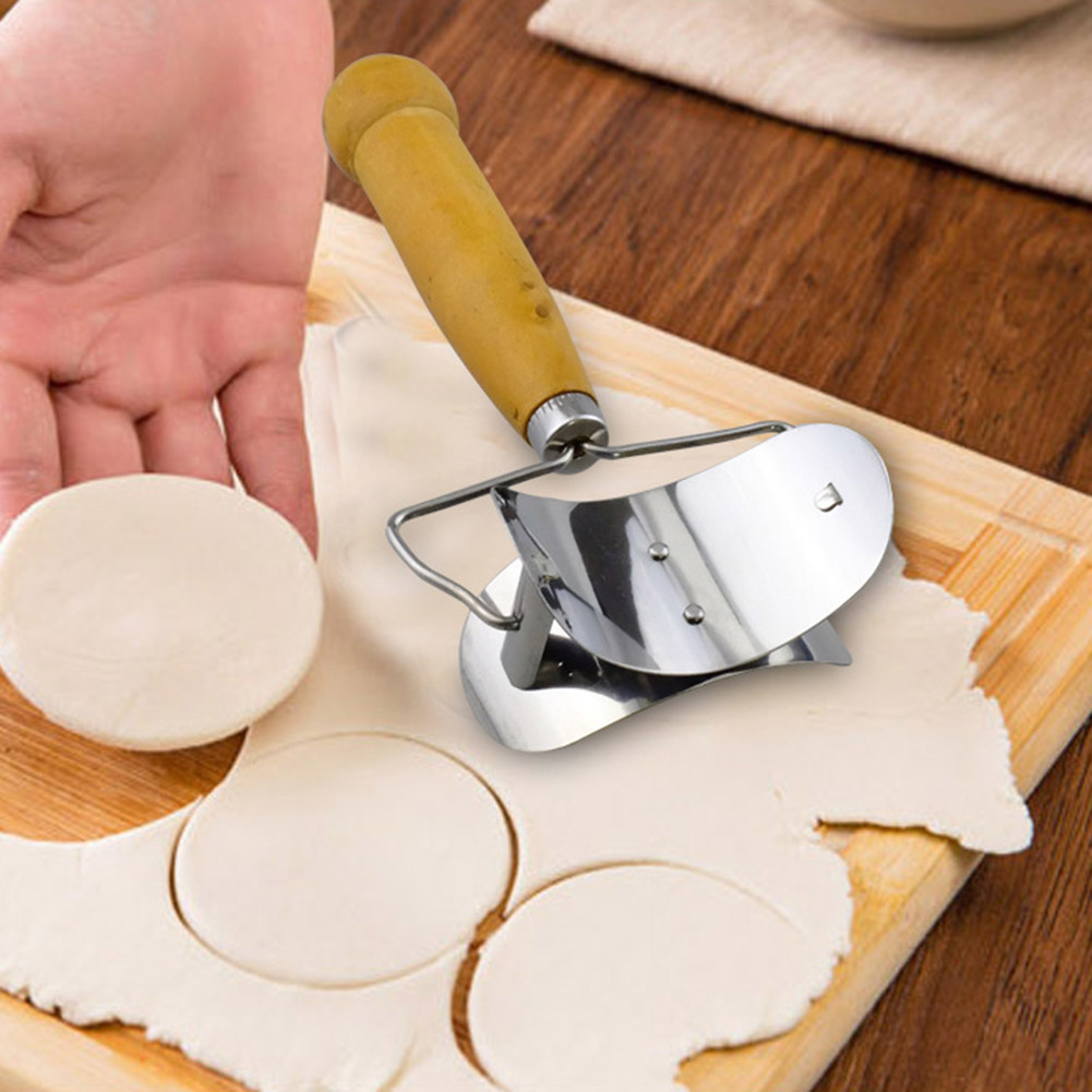 Dumpling Press Set - キッチン餃子プレスメーカー生地プレス餃子パイラビオリ金型調理ペストリーツール7センチメートルステンレス鋼ラウンド形状カッター