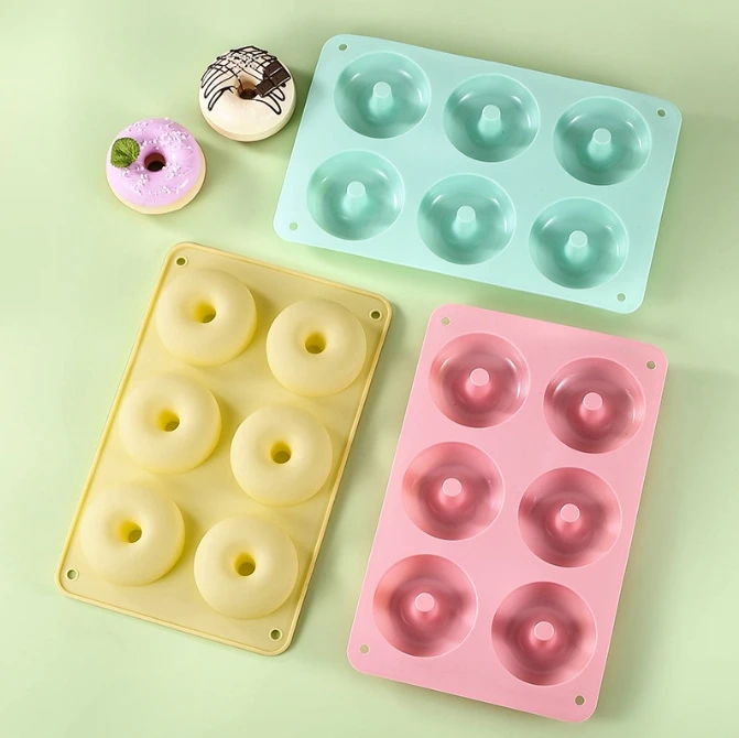 Donut Mold Silicone - 多穴耐熱シリコンドーナツ型 再利用可能 ノンスティックベーキング型 自家製焼き菓子用
