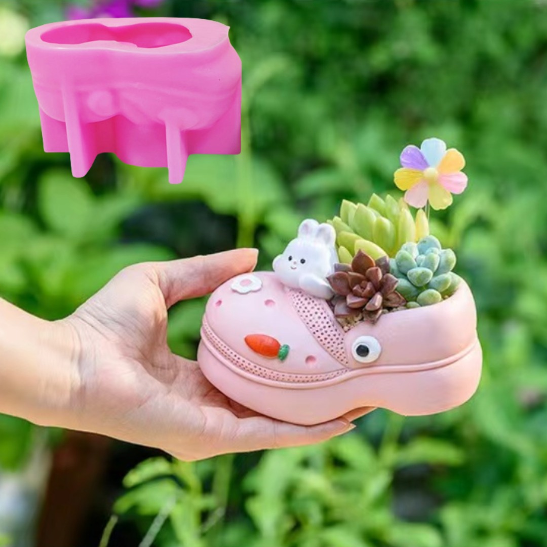 多肉植物、植木鉢、樹脂シリコンモールド、穴靴、サンダル、収納 - Potsticker Mold のレビューと価格