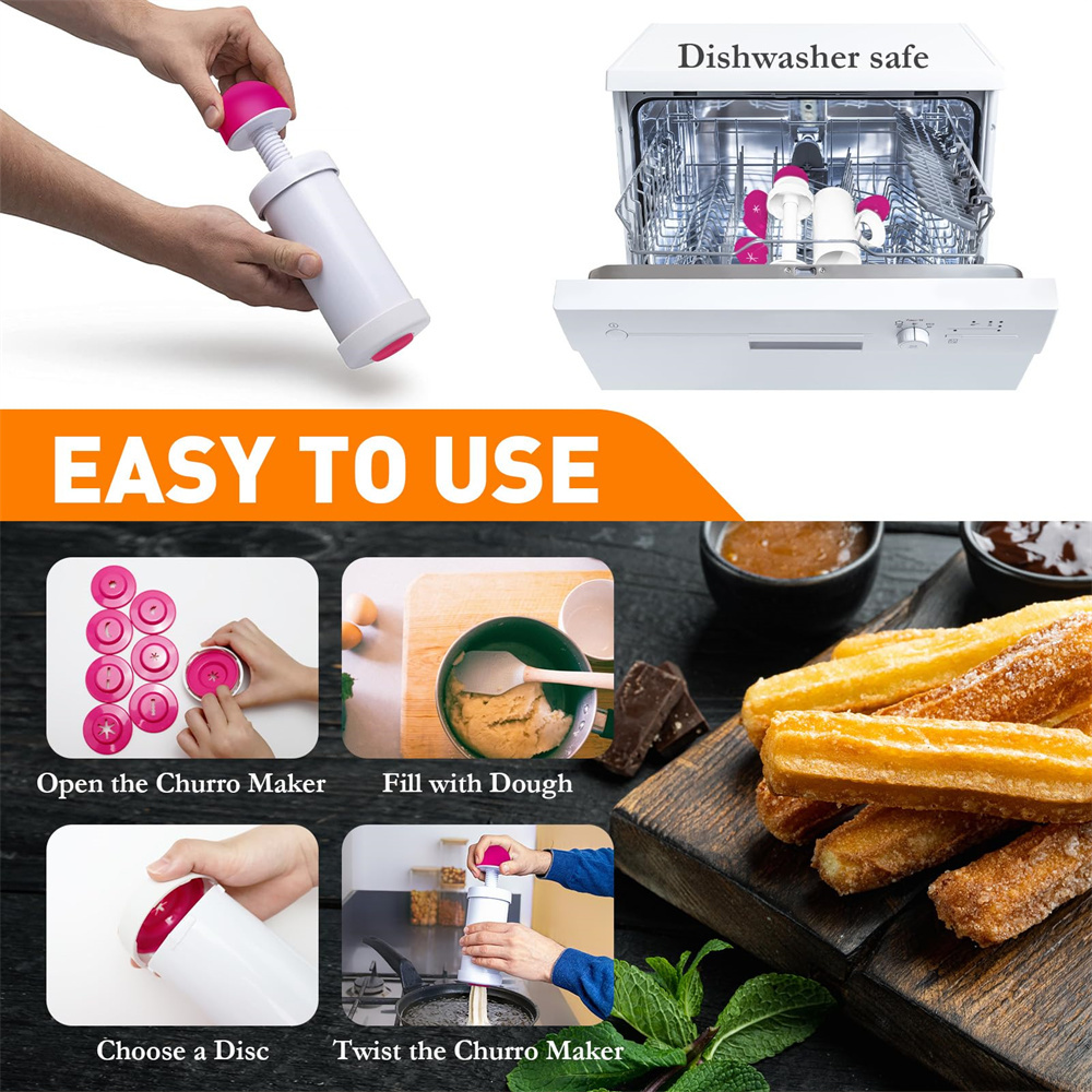 1pc DIY 手動クッキープレスメーカーマシンガン装飾絞り - Churros Maker Gun のレビューと価格