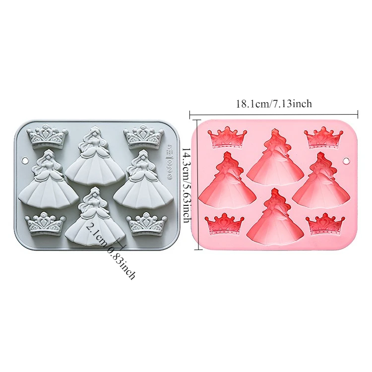 8 穴 3d プリンセスドレスクラウンシリコーン型 Diy  - Bunny Cake Mold のレビューと価格