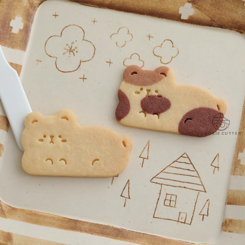 漫画の動物クッキーカッター動物かわいい猫ウサギクマビスケット - Bunny Cake Mold のレビューと価格