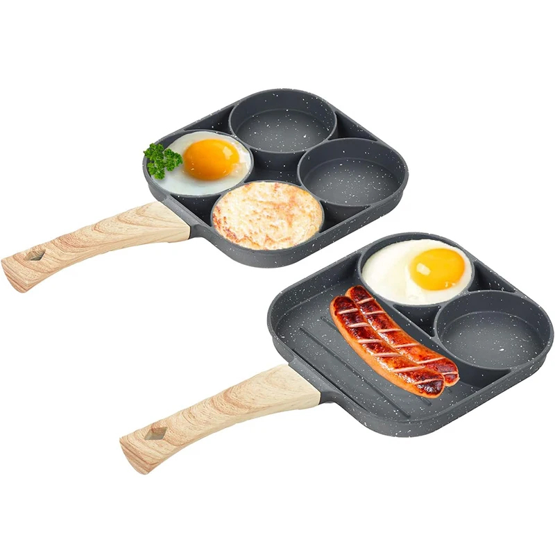 パンケーキエッグフライパン 4カップ オムレツポーチドエッグ - Egg Waffle Pan のレビューと価格