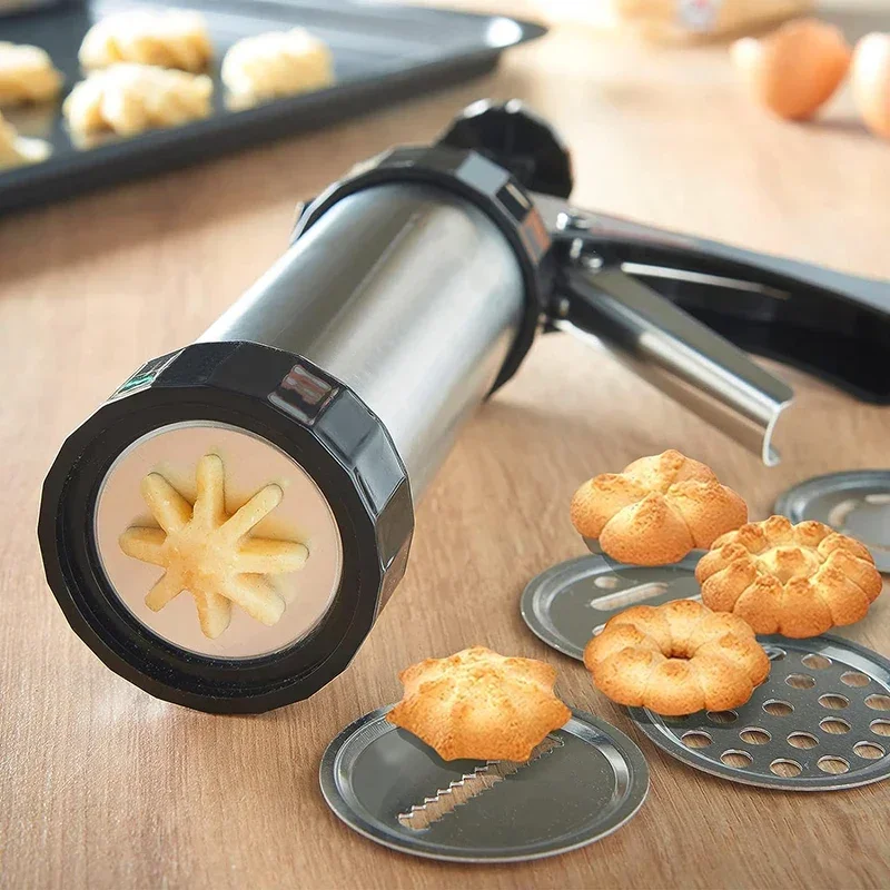 クッキープレスガンキットステンレス鋼ケーキクリームデコレーシ - Churros Maker Gun のレビューと価格
