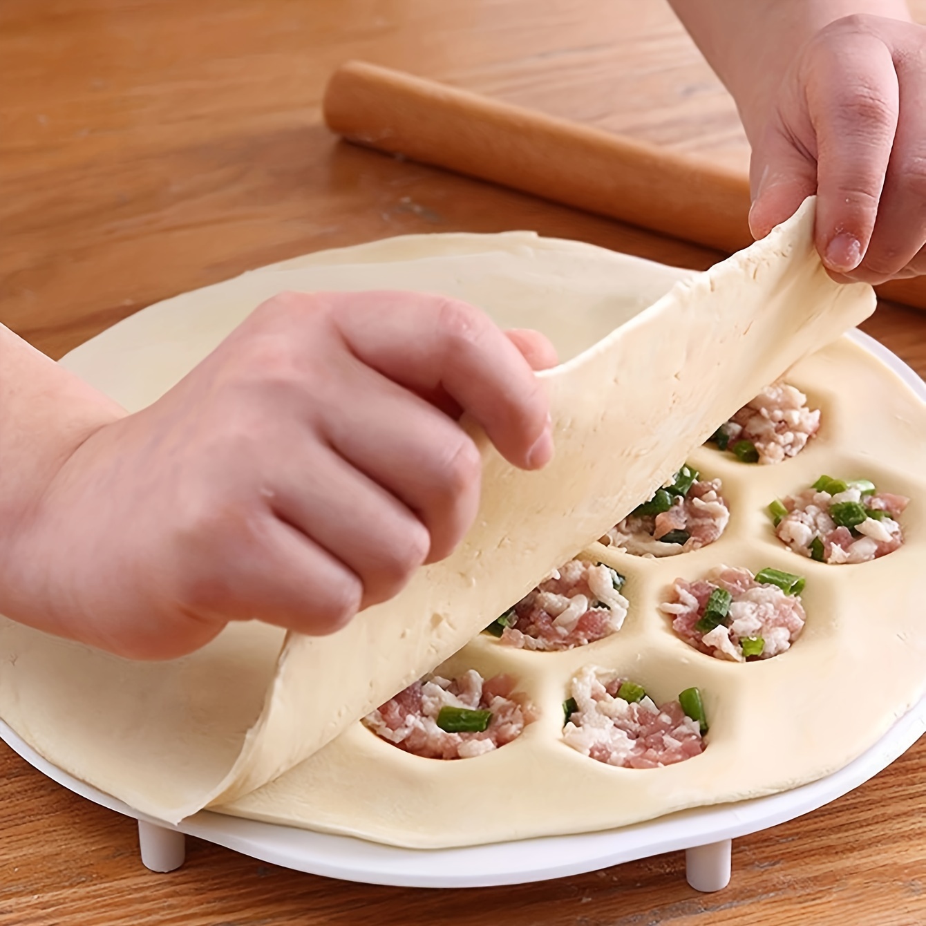 中国の餃子金型,キッチン,生地プレス,ラビオリ,ベーキングツ - Dumpling Press Set のレビューと価格