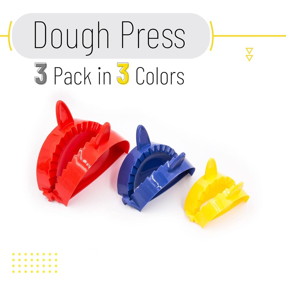 3ピース生地プレスセット：餃子、エンパナーダ、ペストリー、タ - Dumpling Press Set のレビューと価格