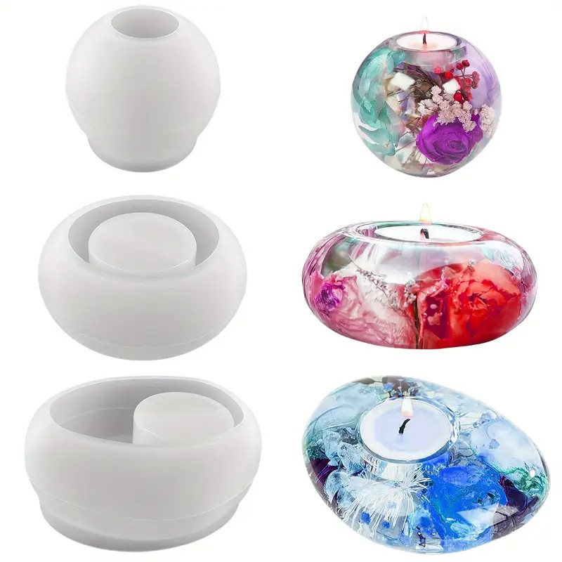 ティーライトキャンドルホルダー樹脂シリコンモールド、クリスタ - Potsticker Mold のレビューと価格