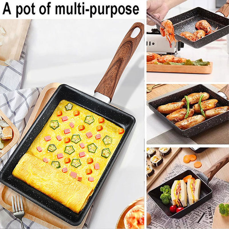 卵焼き日本オムレツパンテフロン加工卵パンスキレット長方形卵パ - Cast Iron Corn のレビューと価格