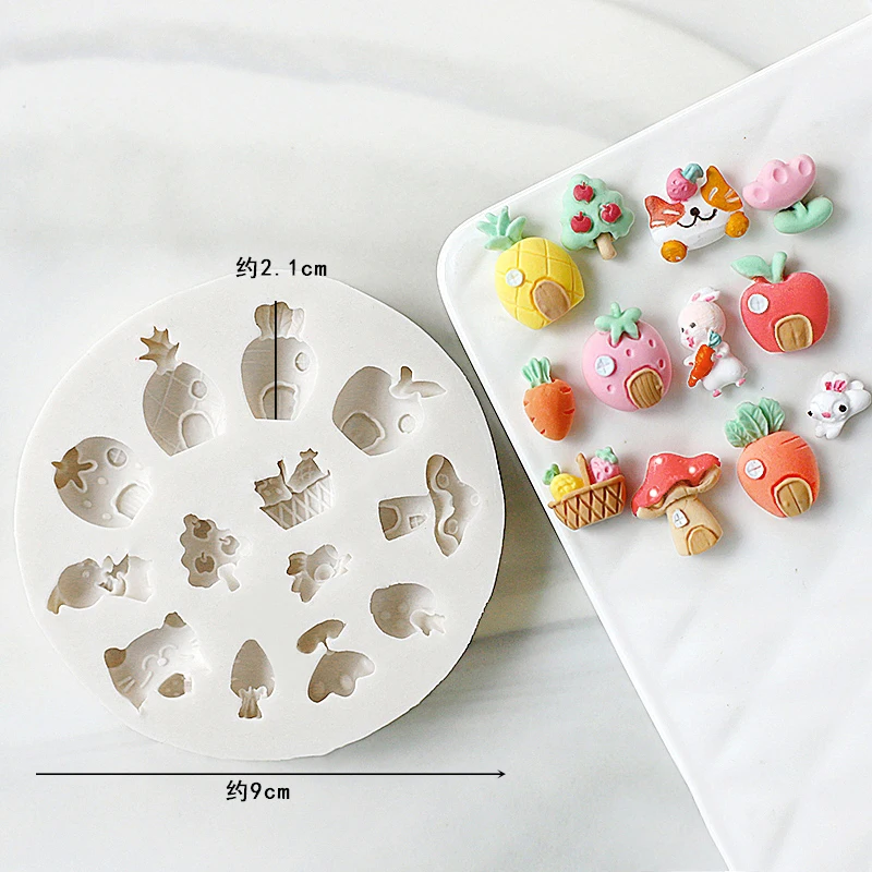 かわいいウサギクマニンジンハウスシリコーン型 Diy ドーナ - Donut Mold Silicone のレビューと価格