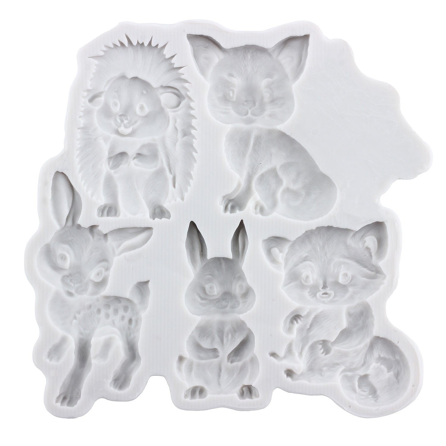 動物テーマのシリコーン金型キツネ鹿ウサギフォンダンケーキデコ - Bunny Cake Mold のレビューと価格