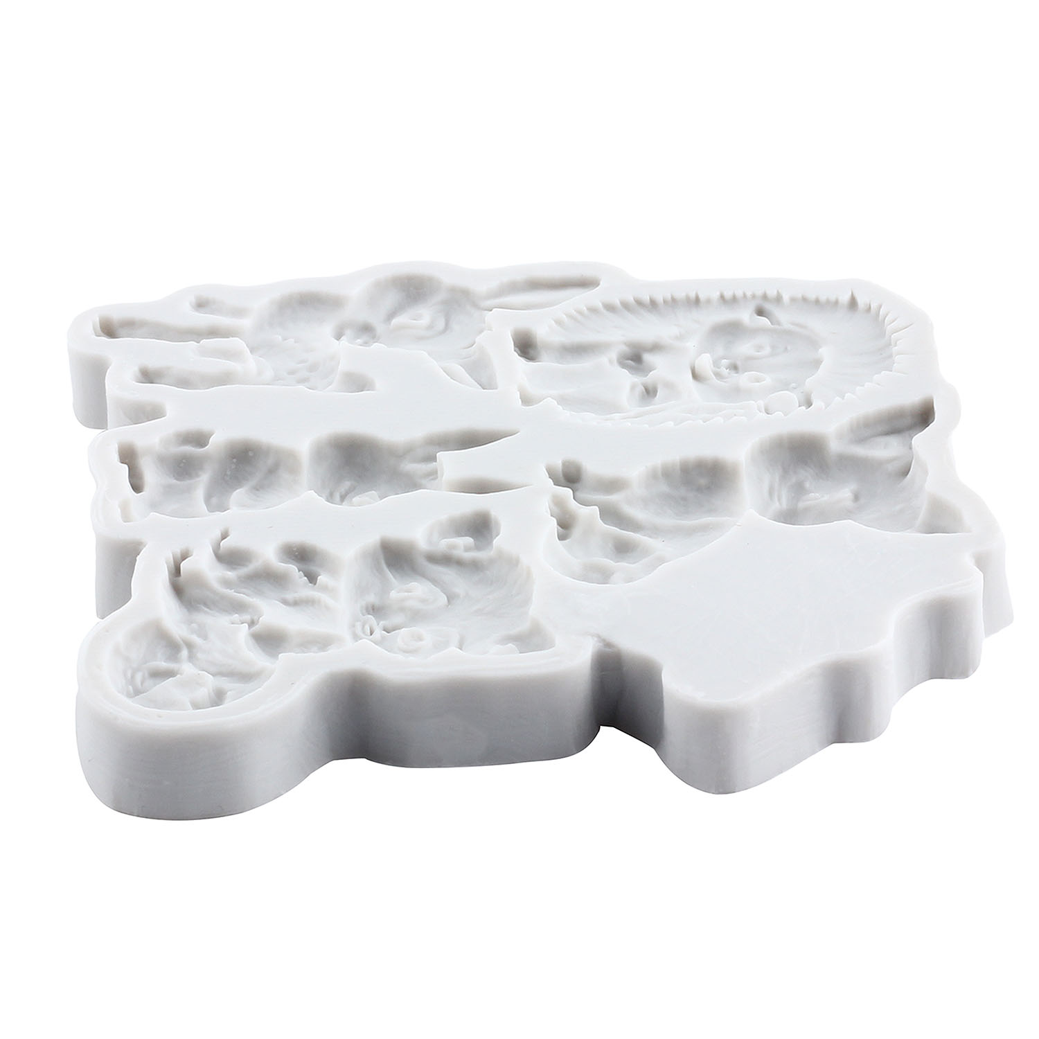 動物テーマのシリコーン金型キツネ鹿ウサギフォンダンケーキデコ - Bunny Cake Mold のレビューと価格