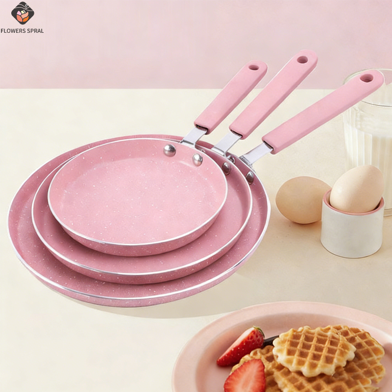 1つのノンスティックピンクフライパン、ステーキ、卵、ベーコン - Egg Waffle Pan のレビューと価格