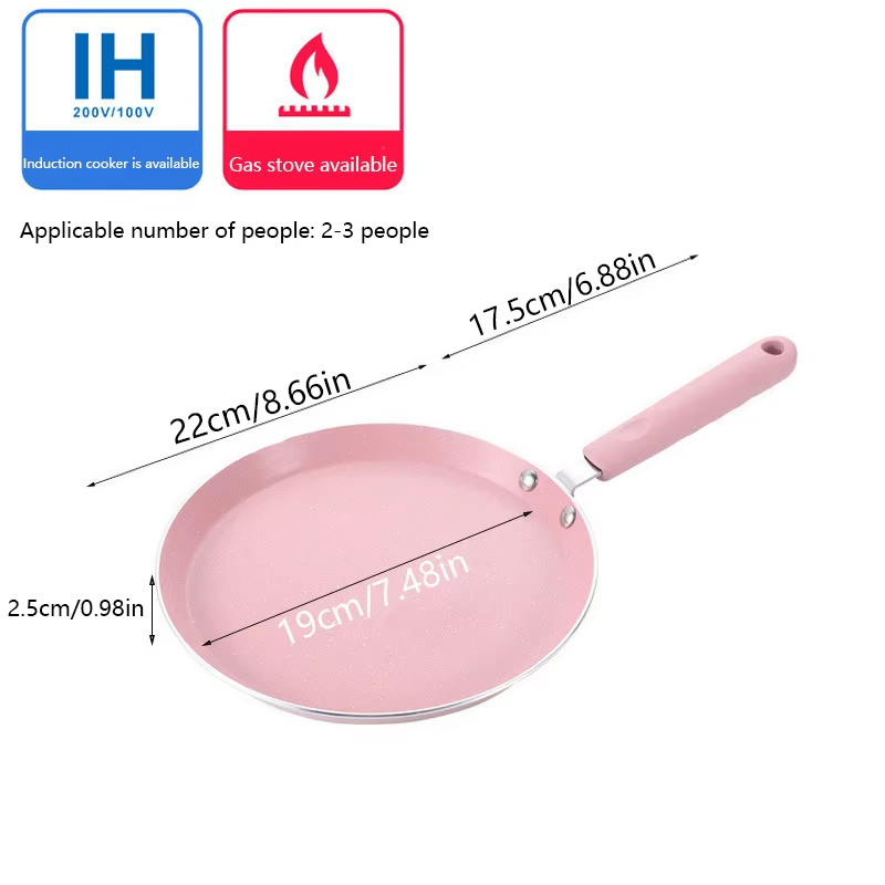 1つのノンスティックピンクフライパン、ステーキ、卵、ベーコン - Egg Waffle Pan のレビューと価格