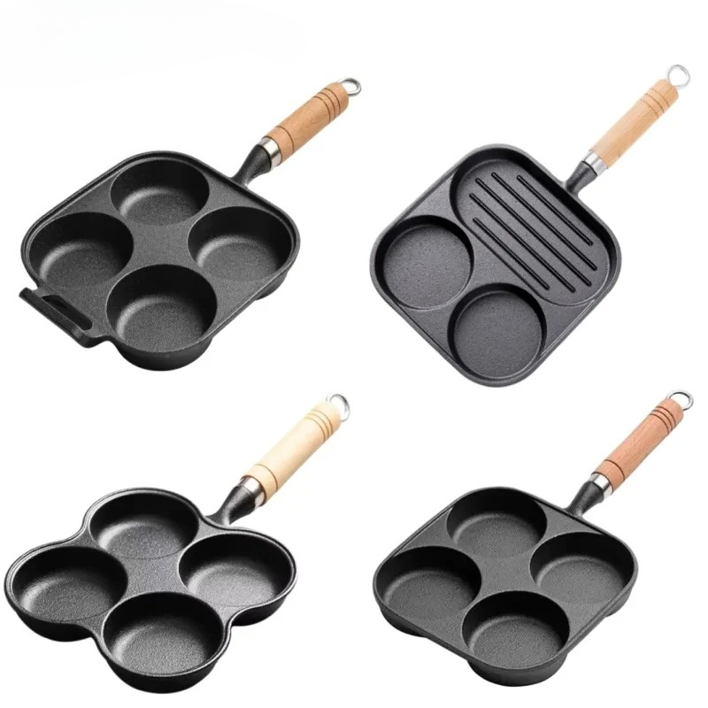 JUSTINLAU 2/4穴鋳鉄オムレツポット家庭用ノンステ - Cast Iron Corn のレビューと価格