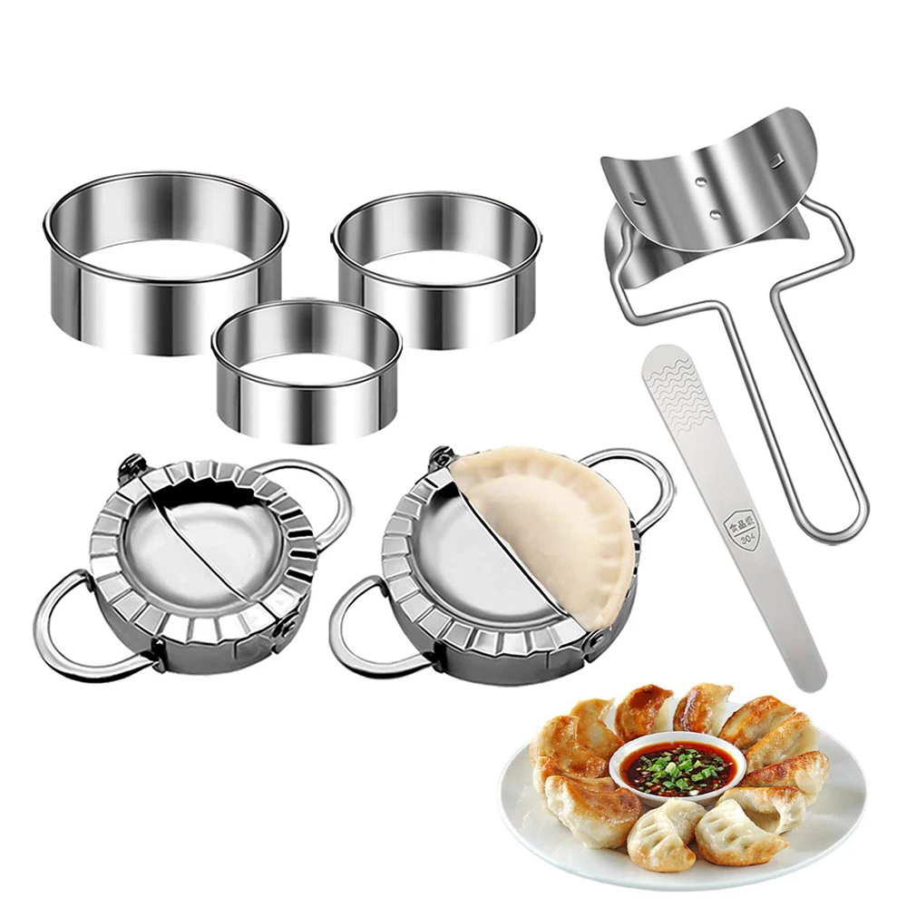 ステンレス鋼餃子型餃子メーカーラビオリエンパナーダメーカー金 - Dumpling Press Set のレビューと価格