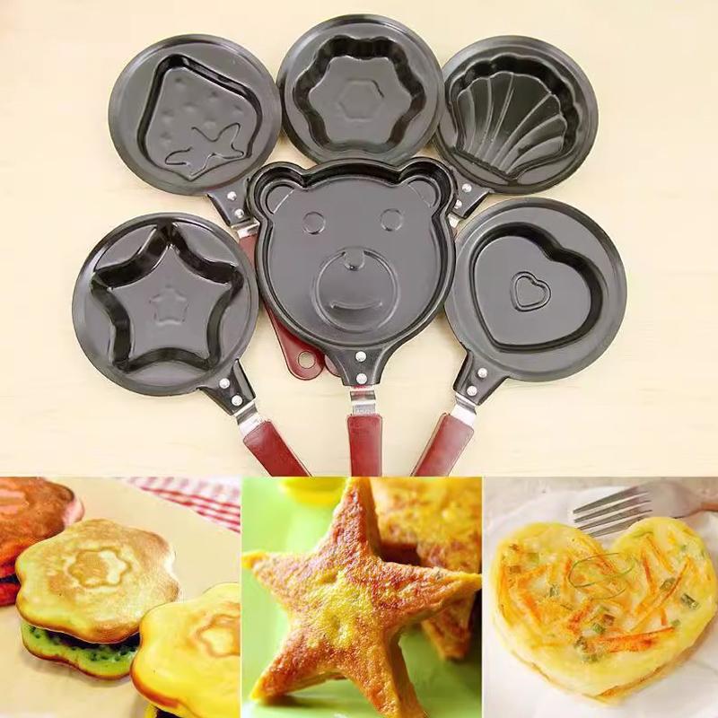 ミニエッグフライキッチン用品朝食ラブパンパンケーキパンハート - Cast Iron Corn のレビューと価格