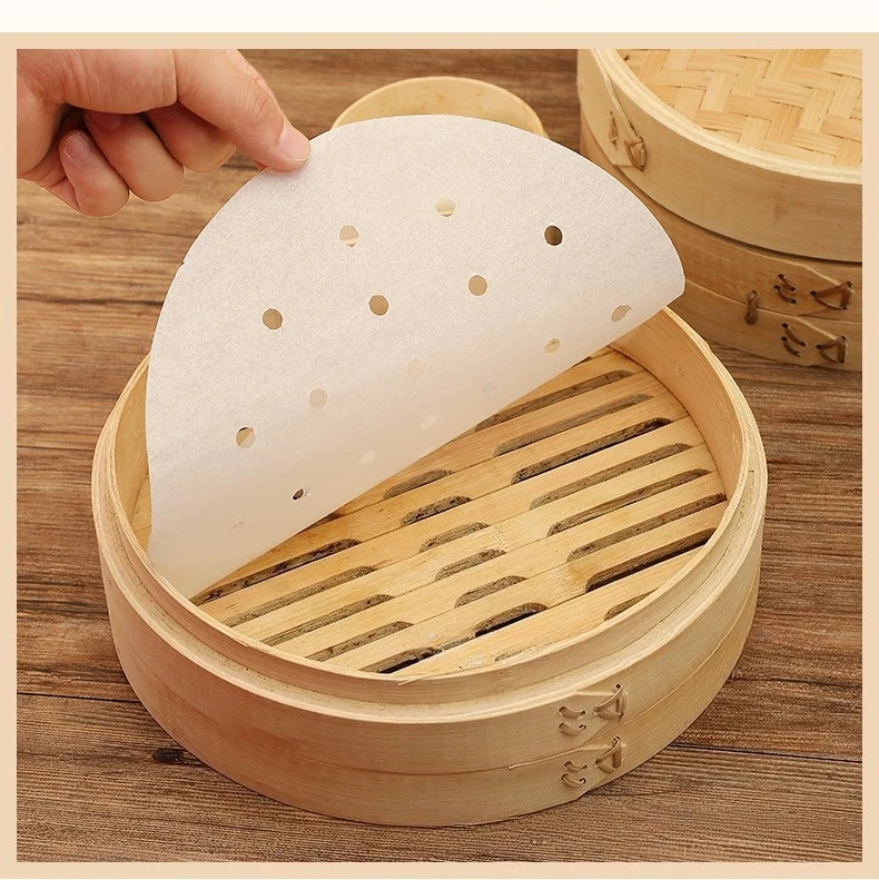 100 個食品グレード使い捨て蒸し器紙ノンスティック蒸し紙蒸 - Bao Steamer Bamboo のレビューと価格