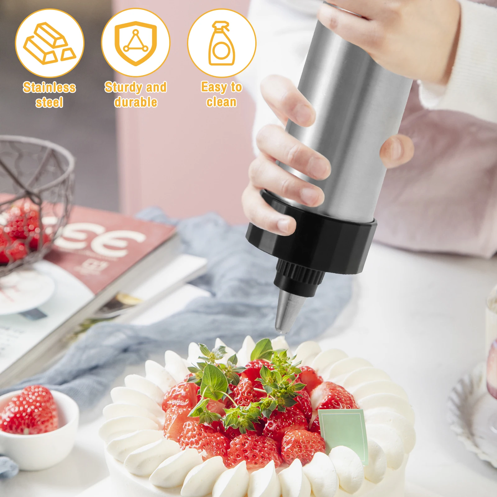 チュロメーカー機ステンレス鋼チュロスガンキット多機能チュロス - Churros Maker Gun のレビューと価格