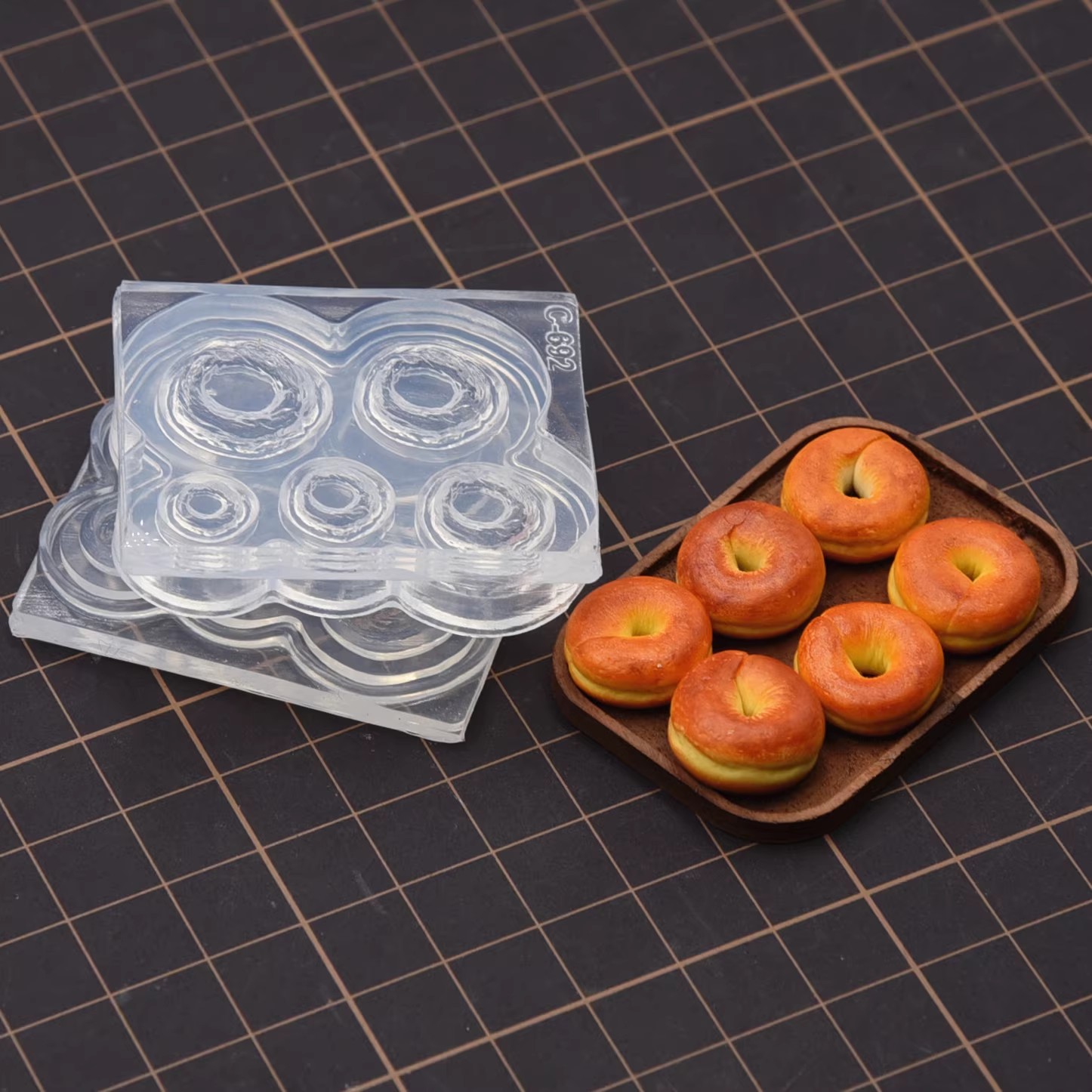ポリマークレイミニ 3D ベーグルパンシリコーン型人形フィギ - Donut Mold Silicone のレビューと価格