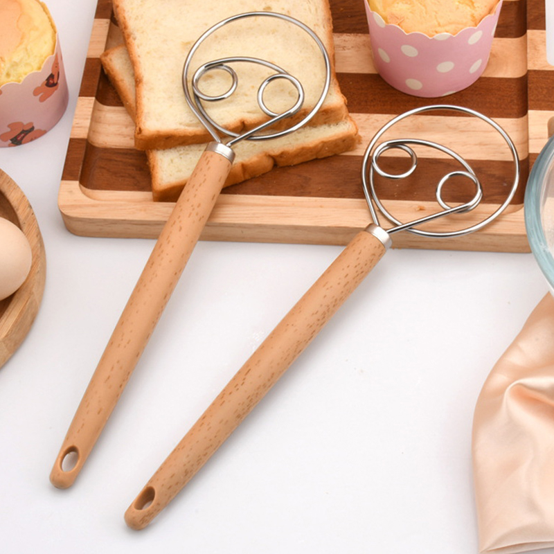 新製品・10インチステンレス製ハンドミキサー、木製ハンドル付 - Danish Pancake Pan のレビューと価格