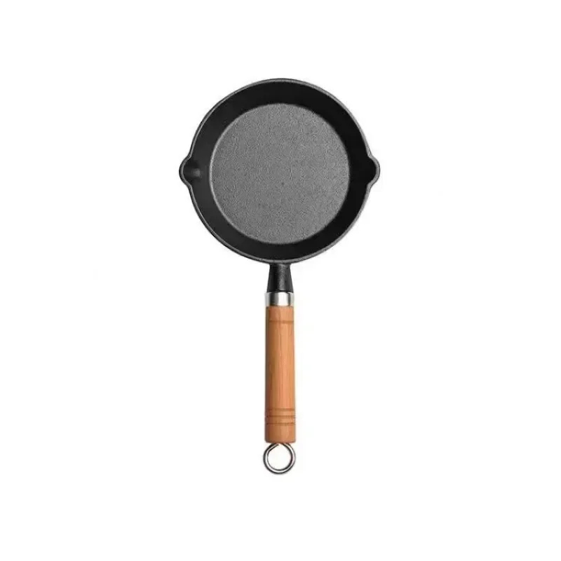20cm 鋳鉄製フライパン 木製ハンドル付き – 無塗装プレ - Cast Iron Corn のレビューと価格