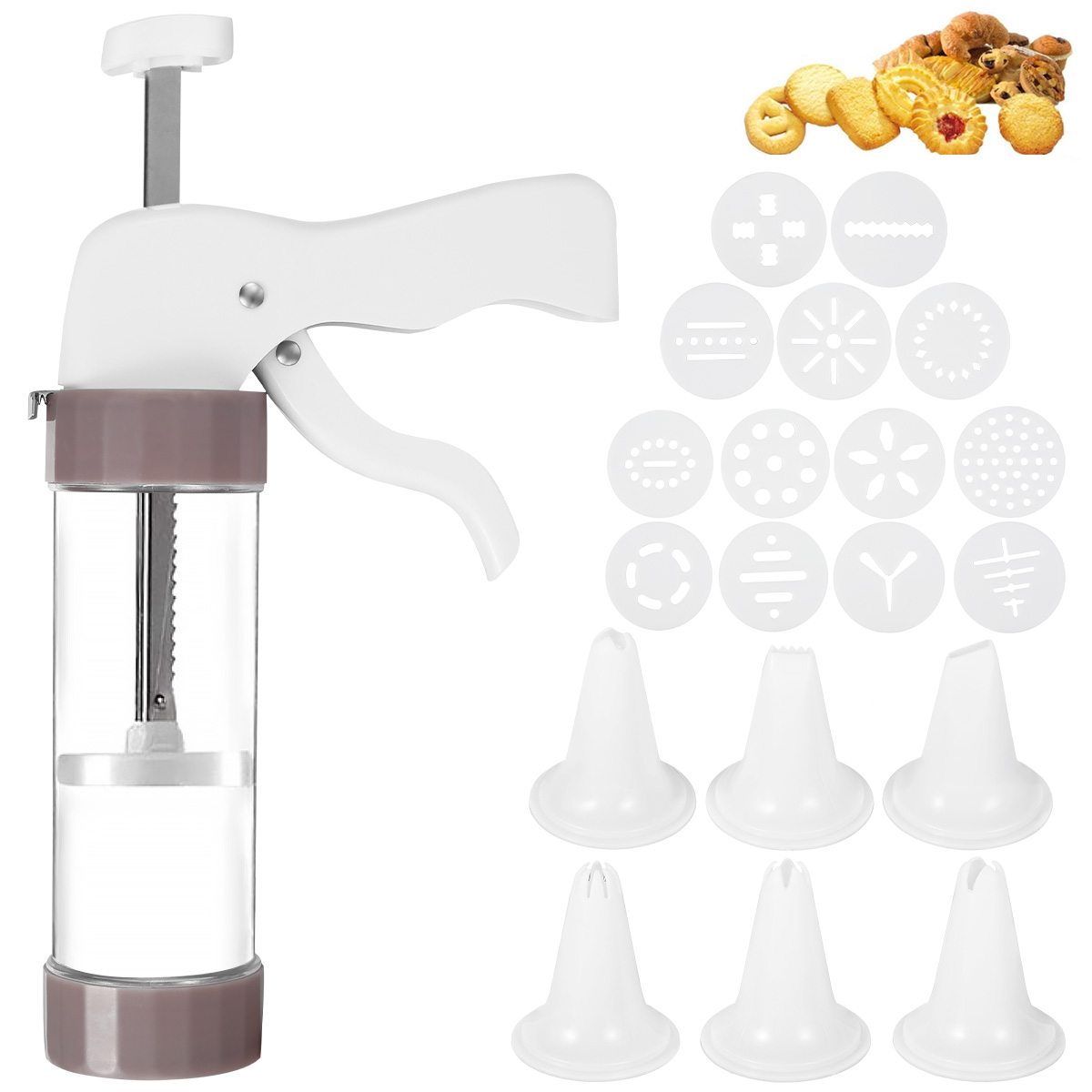 クッキープレスセット クッキープレスガンキット ビスケットメ - Churros Maker Gun のレビューと価格