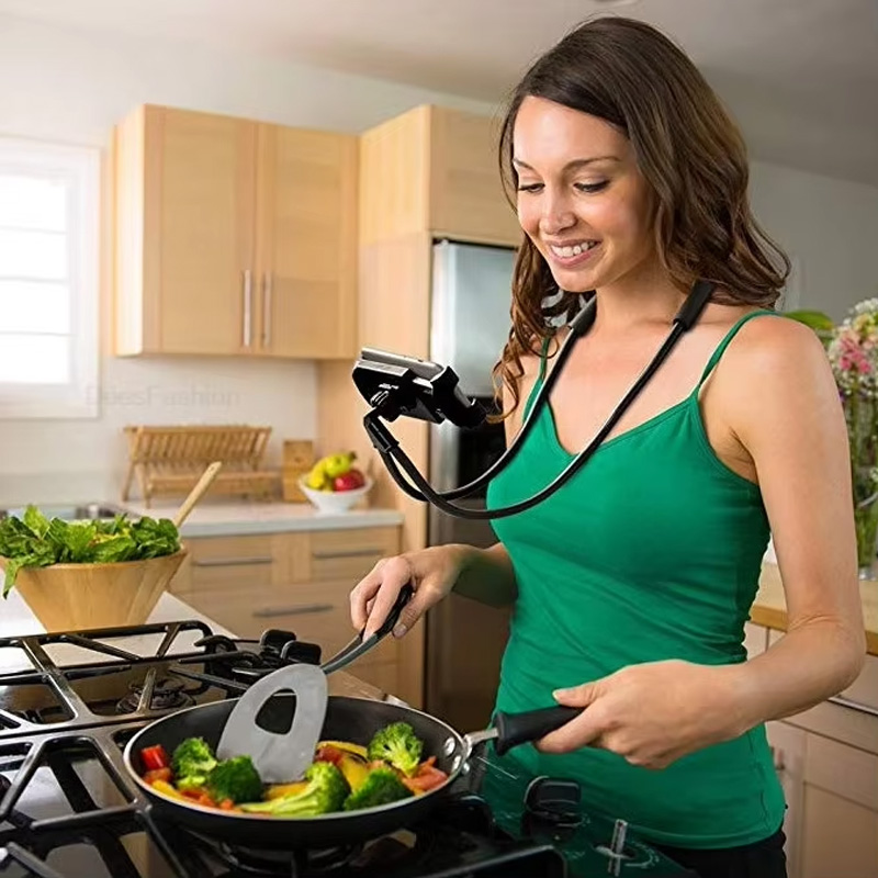柔軟な携帯電話ホルダー、首掛け式怠惰なネックレスブラケット、 - Taco Stand Holder のレビューと価格